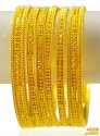 22K Gold Bangles Set of 6 - Click here to buy online - 8,001 only..
