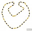 Gold Black Beads Chain 22K - Click here to buy online - 2,121 only..