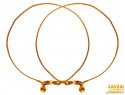 22 Kt Gold Two Tone Anklet (2 PC) - Click here to buy online - 1,413 only..
