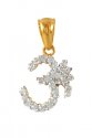 22K Om Pendant with CZ - Click here to buy online - 271 only..