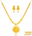 22 k Gold Fancy  Necklace Set - Click here to buy online - 3,123 only..
