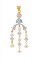 22Kt Fancy Pendant with Color Cz - Click here to buy online - 839 only..