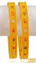 22K Designer Gold Kada (2Pc) - Click here to buy online - 4,722 only..