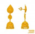 22 Kt Fancy Jhumki Earrings - Click here to buy online - 1,293 only..