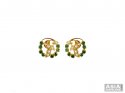 22K Emerald and Pearl Earrings  - Click here to buy online - 515 only..