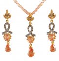 Click here to View - 22K Gold Fancy Pendant Set 