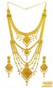 22kt gold Bridal Necklace Set - Click here to buy online - 13,189 only..