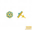 22Kt Gold Turquoise Earrings  - Click here to buy online - 545 only..