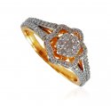 18K Gold Diamond Ring - Click here to buy online - 1,876 only..