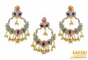 22K Multi Stone Pendant Set - Click here to buy online - 3,688 only..