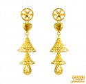 22 Karat Gold Jhumka Earrings - Click here to buy online - 1,118 only..