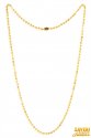 22karat Gold Long Small bead chain - Click here to buy online - 1,553 only..