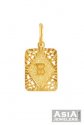 22K Gold initial B Pendant - Click here to buy online - 312 only..