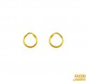 22 kt Plain Gold Hoop Earrings  - Click here to buy online - 129 only..