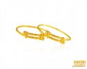 22Kt Gold Kids Kada (2PC) - Click here to buy online - 1,696 only..