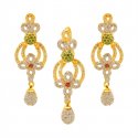 22K Gold Fancy Pendant Set - Click here to buy online - 1,718 only..