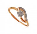 18K Rose Gold Diamond Ring - Click here to buy online - 537 only..