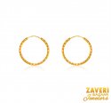 22K Gold Hoop Earrings  - Click here to buy online - 1,006 only..