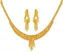 Click here to View - 22Kt Gold Necklace Earring Set 