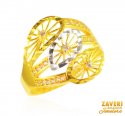 22Kt Gold Two Tone Ring - Click here to buy online - 438 only..