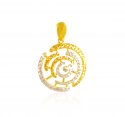 22 Kt Gold Two Tone Pendant - Click here to buy online - 576 only..