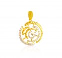 22 Kt Gold Two Tone Pendant - Click here to buy online - 797 only..