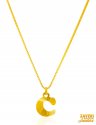 22K Gold Initial Pendant (Letter C) - Click here to buy online - 257 only..