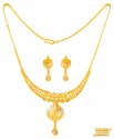 22 kt two tone Necklace Set - Click here to buy online - 2,182 only..