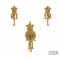 Uncut Diamond Pendant Set  - Click here to buy online - 5,403 only..