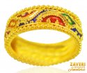 Click here to View - 22kt Gold Wide Meenakari Band 