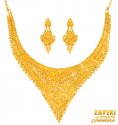 22K Yellow Gold Necklace Set - Click here to buy online - 6,239 only..