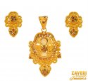 Meenakari 22K Gold Pendant set - Click here to buy online - 1,303 only..