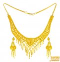 Click here to View - 22 Karat Gold Necklace Earring Set 
