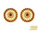 22 Kt Cubic Zircon stones Earrings  - Click here to buy online - 547 only..