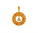 22K Fancy Three Tone Pendant - Click here to buy online - 497 only..