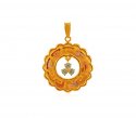 22K Fancy Three Tone Pendant - Click here to buy online - 280 only..