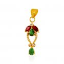 22k Gold Precious Stones Pendant - Click here to buy online - 588 only..