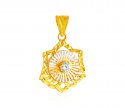 Three Tone 22K Gold Pendant - Click here to buy online - 604 only..