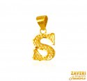 Click here to View - 22Kt Gold Initial Pendant (S) 