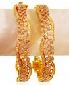 Click here to View - 18kt Gold Diamond Bangles (2 pcs) 