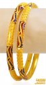 Click here to View - 22Kt Gold Meenakari Bangles (2 Pcs) 