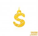 Click here to View - 22Kt Gold Initial Pendant (S) 
