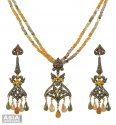 Victorian Polki Pendant Set - Click here to buy online - 3,859 only..