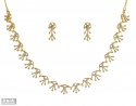 Genuin Diamond Necklace Set (18k) - Click here to buy online - 13,321 only..