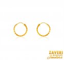 22K Gold Hoop Earrings  - Click here to buy online - 702 only..