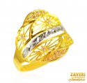 22 Kt Gold Two Tone Ring - Click here to buy online - 440 only..