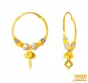 Click here to View - 22Kt Gold Two Tone Hoop Earrings 