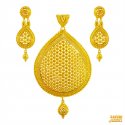 22k Gold Fancy Pendant Set - Click here to buy online - 4,234 only..