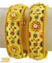 Click here to View - 22Kt Gold meenakari Kada (2pc) 