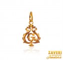 22k Gold Initial G Pendant - Click here to buy online - 440 only..
